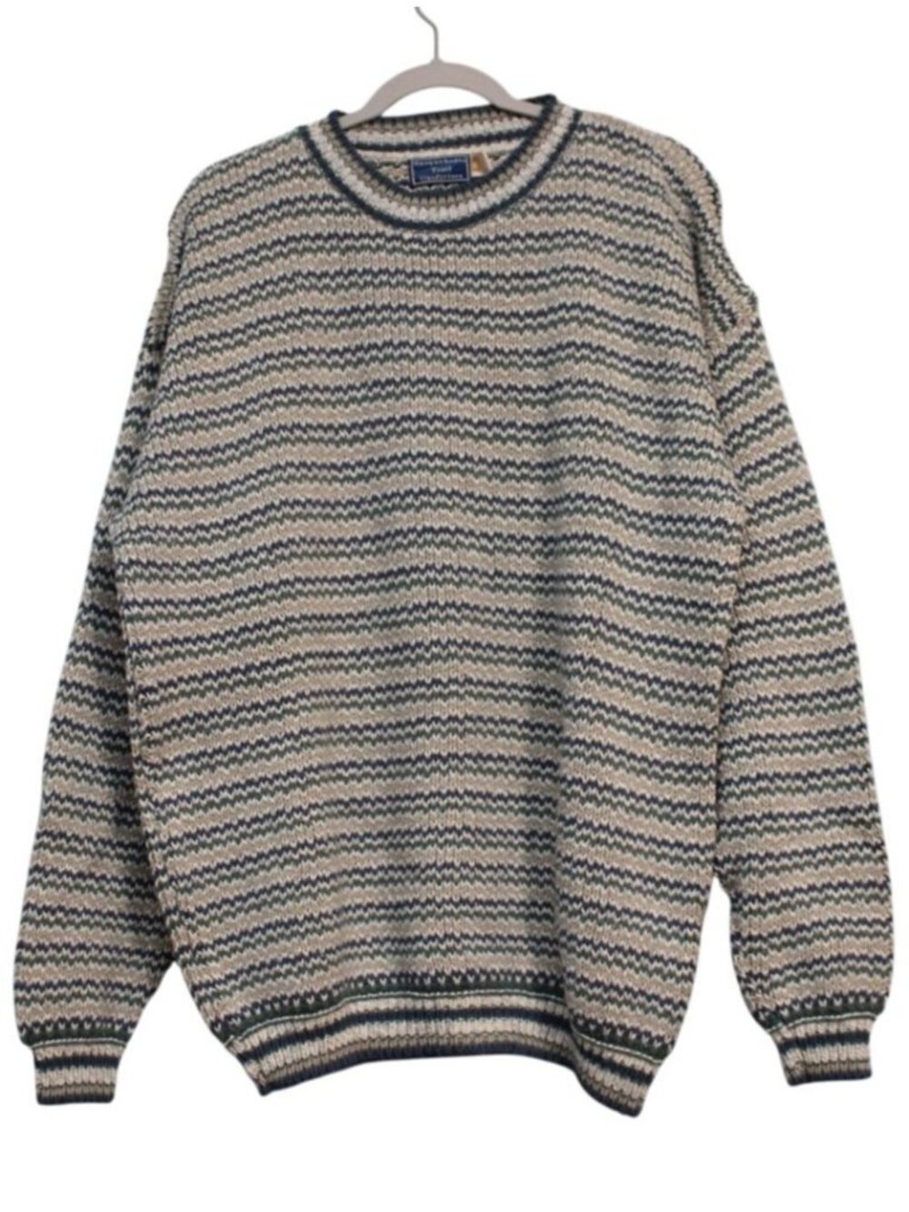 Vintage Men's Sweater Size XL Pullover Chunky Knit Retro Grandpa Preppy 90s USA